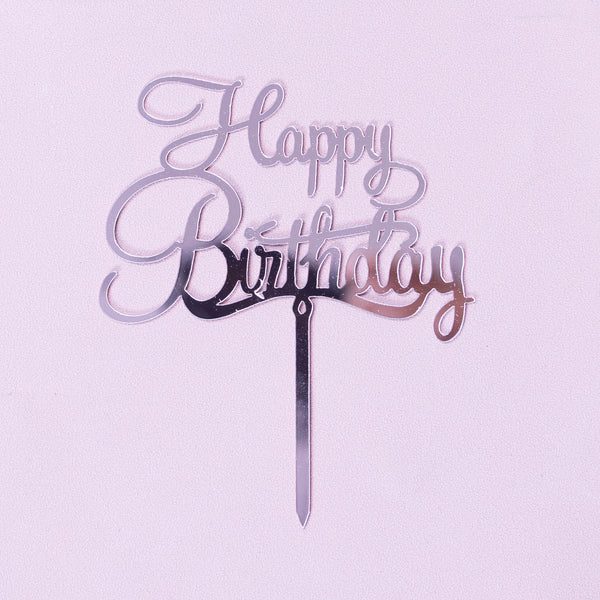 整顆蛋糕壓克力插牌_Happy Birthday -2