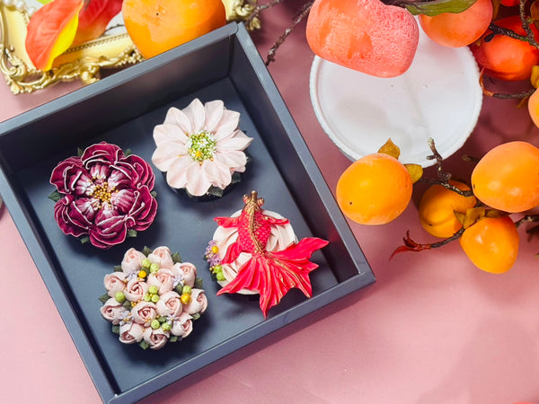 春花納福|四入大杯花藝杯子蛋糕禮盒