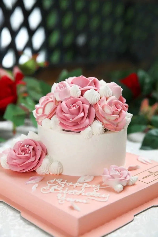 粉色小捧花 - 粉紅精裝版(四吋) - Felicitas Pâtissérie