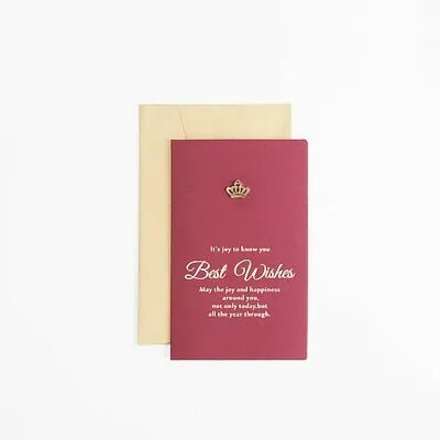 金属銅飾卡_紅色「代印卡片/卡片外套」 - Felicitas Pâtissérie