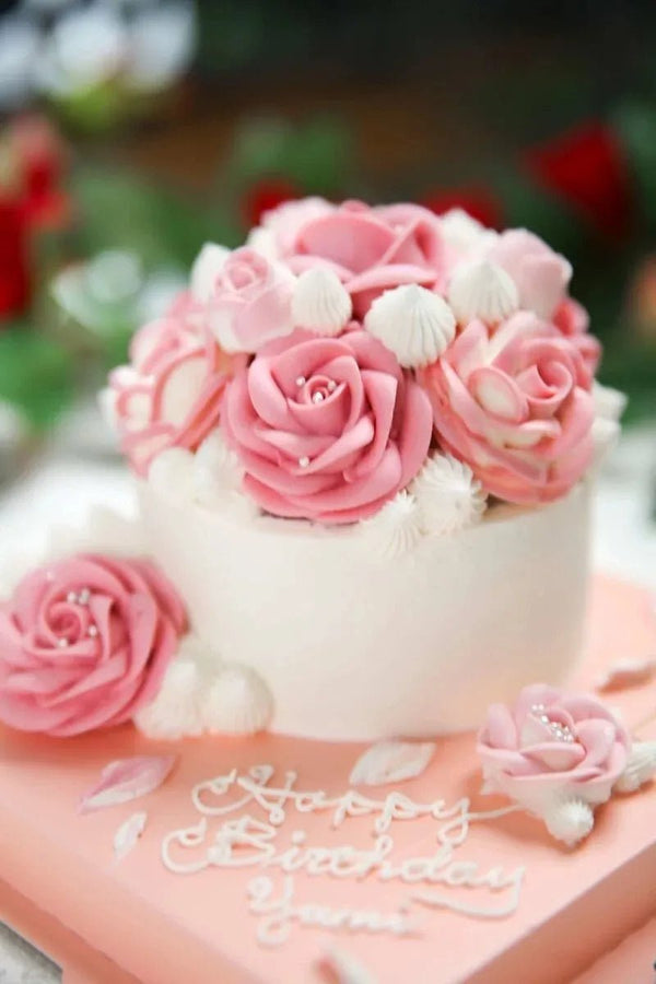 粉色小捧花 - 粉紅精裝版(四吋) - Felicitas Pâtissérie