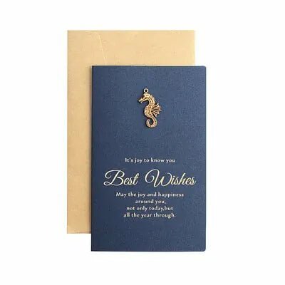 金属銅飾卡_藍色「代印卡片/卡片外套」 - Felicitas Pâtissérie